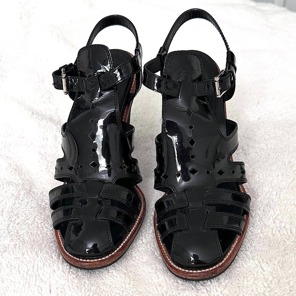 Tod's Authentic Leather Patent Sandals Heels Women